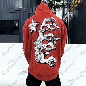 Heren Hoodies Sweatshirts Rood Hoge kwaliteit Hoodie Masker Portret Gedrukt Sweatshirt Straat Vrije tijd Sweatshirt Heren Anime Haiku Dames Sweatshirt y2k top T231123