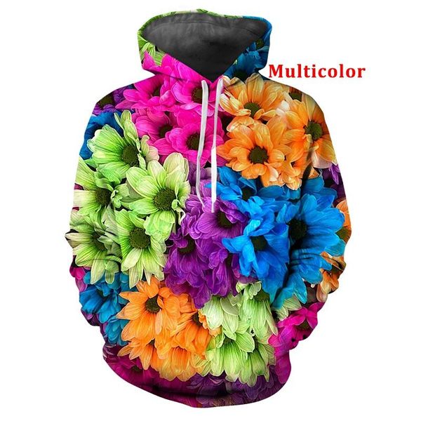 Sudaderas con capucha para hombre, sudadera con estampado 3D de flor y girasol de rosa roja, sudadera con capucha para mujer/hombre, suéter, Tops para hombre