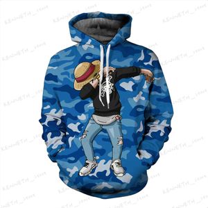 Heren Hoodies Sweatshirts Riman rond Pirate King Sweater 3D Digitale printing Sweater Cosplay Animatie rondom heren en dames sporttrui T230323