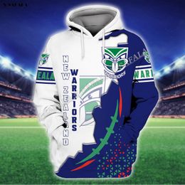 Heren Hoodies Sweatshirts Rugby Sport Zeeland Warriors Fern Maori 3d Full Print Hoodie Heren Volwassene Outsear Shirt Pullover Sweatshirt Casual Jacket 230818