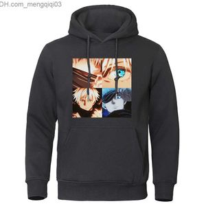 Heren Hoodies Sweatshirts Satoru Gojo Eyes Print Casual Hoodie Heren Hoodie Winter en Herfst Wol Warm Printing Game Sweatshirt Ultradun Heren Z230809