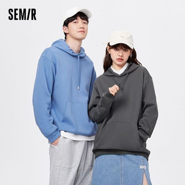 Heren Hoodies Sweatshirts Semir Sweatshirt met capuchon Heren Paarkleding Lente Grijs Eenvoudige herentops Herenjassen Jeugd Binnenkleding 230222