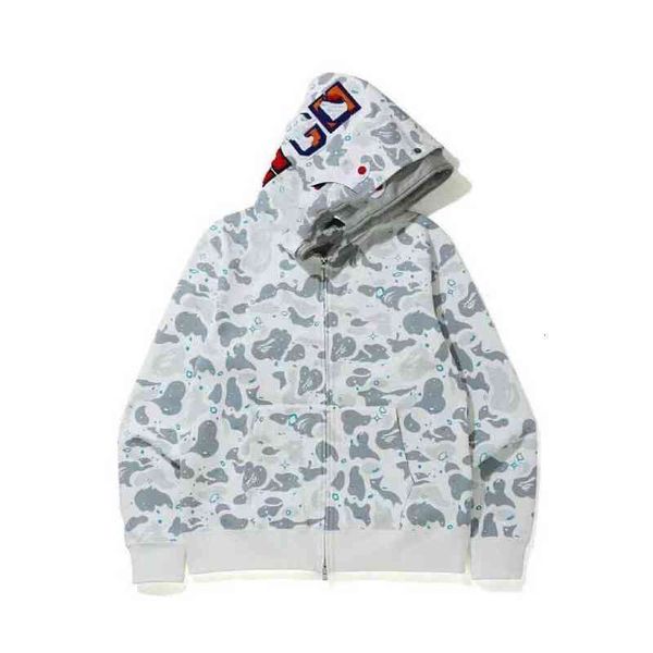 Sweats à capuche pour hommes Sweatshirts Shark Jacket Sweat à capuche en coton pur Double Hat Series Designer Brand Glow-in-the Dark Camo À Capuchon Homme Et Femme