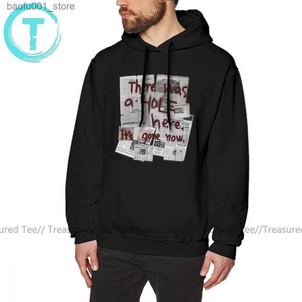 Sweats à capuche pour hommes Sweats à capuche Silent Hill Il y avait un trou ici, c'est parti maintenant Sweats à capuche en coton Long Pull à capuche Joli Streetwear Automne Sweats à capuche Q240217