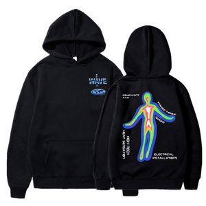 Sudaderas con capucha de los hombres Sudaderas Esqueleto Imagen térmica Estampado gráfico Sudadera con capucha Hip Hop Streetwear Hombres Mujeres Fleece Algodón Unisex Moda Sudadera 230731