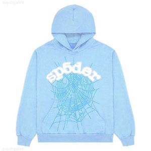 Heren Hoodies Sweatshirts Sky Blue Spder Men Women Hip Hop Young Thug Spider World Wide Print Pullover RNUW