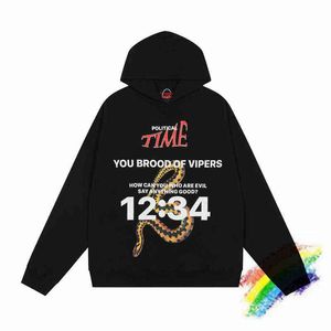 Heren Hoodies Sweatshirts Snake Print RRR123 Hoodie Men Woman Best Kwaliteit gewassen zware stof RRR 123 Sweatshirts Streetwear Hooded T220901