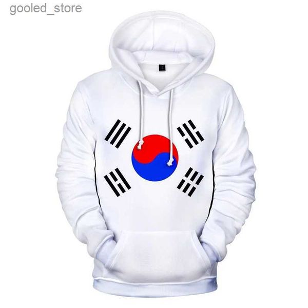 Sudaderas con capucha para hombre Sudaderas con capucha de la bandera de Corea del Sur Hombres Mujeres Americano Brasil Canadiense Sudaderas con capucha 3D Sudadera con capucha casual para hombre Harajuku Sudadera Ropa de moda Q231110