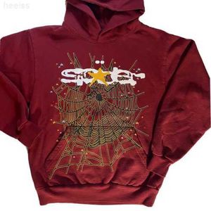 Heren Hoodies Sweatshirts Spder Worldwide Hoodie Maat Small Maroon Spider Web Young Thug