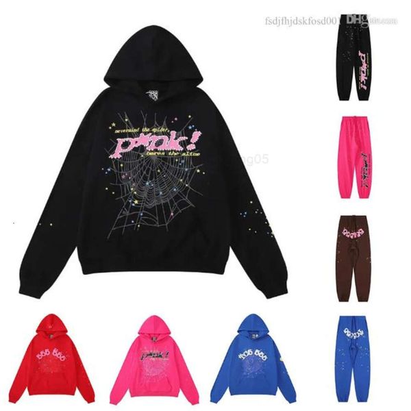 Sweats à capuche pour hommes Sweats à capuche Spider Sweat à capuche rose Spider Young Thug Sp5der Survêtement 55555 Hommes Femmes Veste Web Sweat-shirt Spiders 555 LPM Taille américaine S-XLcp