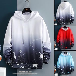 Sudaderas con capucha para hombre, Sudadera con capucha holgada de tinta contra salpicaduras para hombre y mujer, ropa de sudor teñida con lazo de otoño para hombre, Sudaderas Moletom