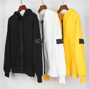 Sweats à capuche pour hommes Sweatshirts Printemps / Automne Nouveau Cardigan à fermeture éclair de couleur unie pour hommes et femmes Couples Manteau à capuche ample Taille S-XL