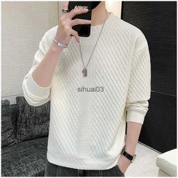 Heren Hoodies Sweatshirts Lente Herfst Y2K Elegante Mode KPOP Sweatshirt Man All Match Lange Mouw Top Effen Kleur Casual Trui Mannelijke Kleding 240301