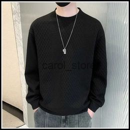 Sweats à capuche pour hommes Sweatshirts Printemps Automne Y2K Mode élégante KPOP Sweat-shirt Homme Mode Tout Match Haut à manches longues Couleur unie Pull décontracté Vêtements masculins J231213