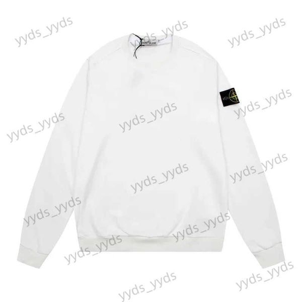 Sweats à capuche pour hommes Sweatshirts STONE 20SS Stone Compass Badge Pull de style basique avec velours Pull à col rond pour hommes et femmes T240124