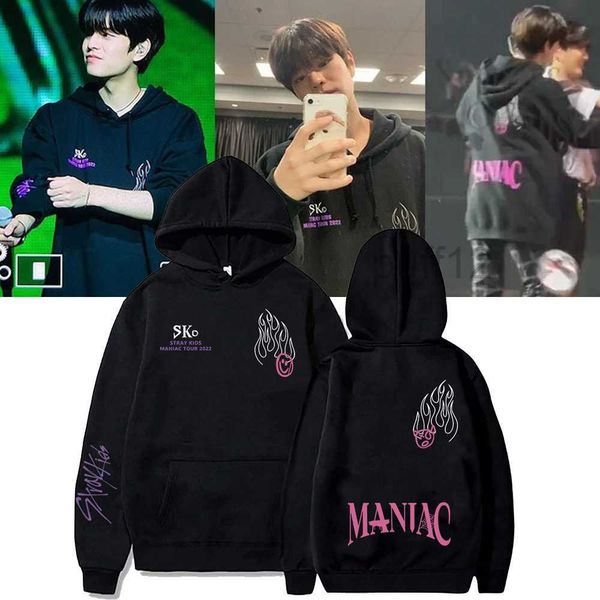 Sudaderas con capucha para hombre Sudaderas Stray Kids Maniac Skz World Tour Sudadera con capucha Kpop para hombres Mujeres Y2k Sudaderas Ropa 230630 FSNH