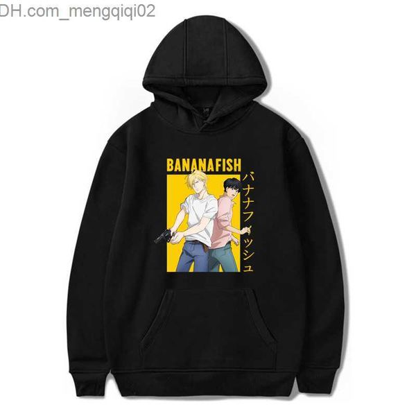 Sudaderas con capucha para hombres Sweinshirts Ropa callejera Anime Fish Banana Harajuku Linda con capucha casual japonesa Hip Hop Unisex Fashion Comic Cool Sweatshirt Z230818