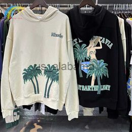 Sweats à capuche pour hommes Sweatshirts Streetwear Lettres fantômes Impression Sweat à capuche Hommes Femmes Terry Coton Patchwork Surdimensionné Pull de noix de coco avec étiquette x0905