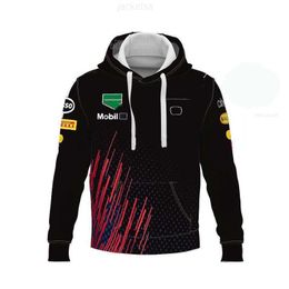 Sweats à capuche pour hommes Sudadera con estampado 3D de F1 Racing Formula One para hombre chaqueta roja de equipo de carreras Sudadera con capucha para m N24