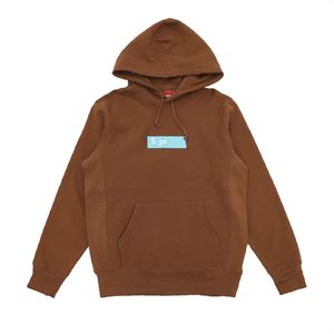 Sudaderas con capucha para hombre SUPRENNE RUST Brown Blue Label Box Sudadera con capucha Parejas Sudadera polar unisex con capucha