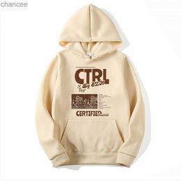 Sweats à capuche pour hommes Sweatshirts SZA Ctrl célèbre chanteur à capuche hommes Album de musique Harajuku coupe régulière sweat à capuche pour homme femmes automne/hiver surdimensionné Streetwear unisexe LST230902