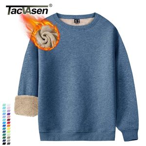 Sudaderas con capucha para hombre Sudaderas TACVASEN Sudadera con cuello redondo de lana para hombre Cálido Sherpa forrado Ropa interior gruesa pesada Jersey de invierno Tops Camisas Sin capucha Sudadera con capucha 231201