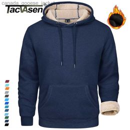 Heren Hoodies Sweatshirts TACVASEN Dikker Fleece Hoodies Mannen Lente Winter Casual Hoodie Sweatshirts Kapmantel Mannelijke Oversized Trui HerenkledingL230920