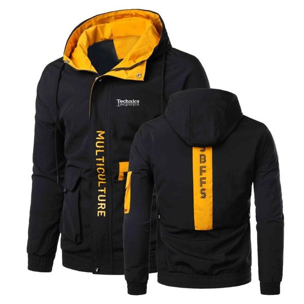 Sudaderas con capucha para hombre Technics Dj 1200 tocadiscos música primavera y otoño deportes cálidos chaquetas cortavientos con capucha de manga larga