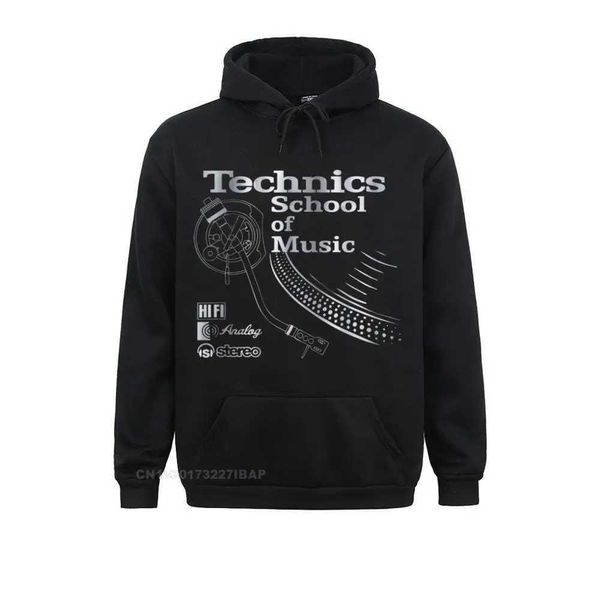 Hoodies Men's Sweatshirts Technics School of Music Hoodie Strt Sweatshirts Coupons Youth Sweat-Sweat Imprimée Long Slve Clothes T240428