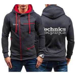 Herenhoodies Sweatshirts Technologie 2023 heren Dj 1200 draaitafel muziek nieuwe lente en herfst mode vrije tijd effen kleur rits hoodie met lange mouwen s YQ231027