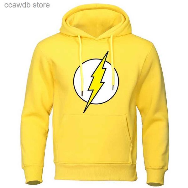 Sweats à capuche pour hommes Sweatshirts The BIG BANG Theory Sweats à capuche pour hommes Lightning Print Hommes Sweat à capuche Mode Vêtements de sport Lâche Oversize Pull Sweat-shirt pour homme T240110