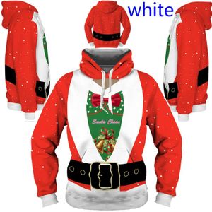 Hood's Hoodies sweatshirts de nieuwste modieuze kerst 3d hoodie met leuke Santa Claus print rollenspel Sportswear Casual Zipper Q240506