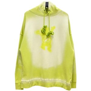 Heren Hoodies Sweatshirts Tie Dye vervaagde Beer Welldone Hoodie Men Women Foaming Printing Hapleed Loose We11Done Pullovermen's