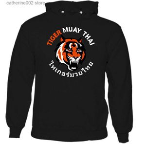 Heren Hoodies Sweatshirts TIJGER MUAY THAI HOODIE Vechtsporten Phuket Thailand Training Top Gym T240112