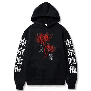 Heren Hoodies Sweatshirts Tokyo Ghoul Japanse Anime Hoodie Spider Lily Mannen Vrouwen Harajuku Streetwear Sweatshirt Herfst Mode Kanekiken Tops 221208