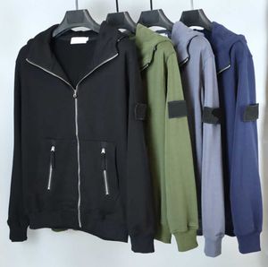 Hoodies voor heren Sweatshirts Topstoney Brand Stone Metal Cardigan Rits Smalle rand en ovale Back Island-hoodie Getijdenstroomontwerp 36ess