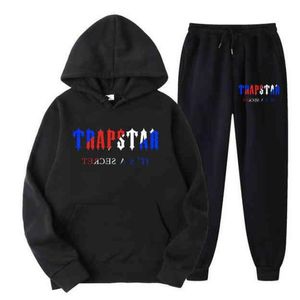 Sudaderas para hombres sudaderas sudaderas trapstar trapstar marcas estampadas deportivas camisetas 16 colores tibios de dos piezas con sudadera con capucha suelta pantalones jogging