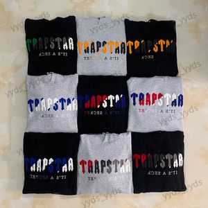 Sudaderas con capucha para hombres Sudaderas Trapstar Rainbow Gradient Letter Tiger Head Bordado Sudadera con capucha Pantalones largos Pantalones deportivos Pantalones jogging Set T230327