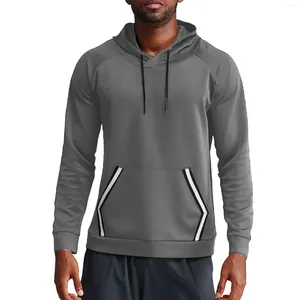 Sweats à capuche pour hommes, tuniques, pull à capuche, léger, manches longues, poche, coupe cintrée, basique, décontracté, pour les tout-petits