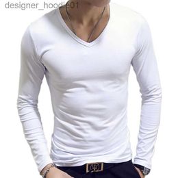 Sweats à capuche masculine T-shirts à col en V