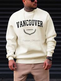 Sweats à capuche masculins Vancouver Canada Leaf Design Mens Tops Automne New Clothes Style Sweethirts Casual Shirts Fashion Hip Hop Sportswear D240429