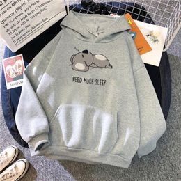 Heren Hoodies Sweatshirts Verkauf Dicke Komfortable Tops Mehr Schlaf Cartoons Druck Warme Casual Hoody Weiche Kapuze