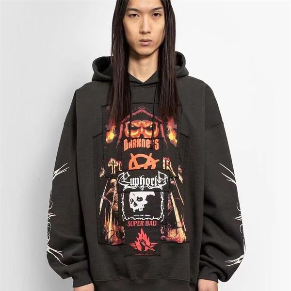 Sweats à capuche pour hommes Sweats Vetements 2023ss Exotic High Quality Weared And Women's Loose 230818