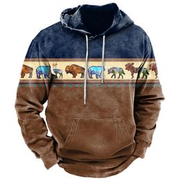 Heren Hoodies Sweatshirts Vintage Indiase stijl Heren sweatshirt met capuchon, Unisex Harajuku Pullover Jacket Oversized Casual Streetwear Tops 231020