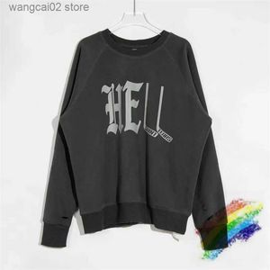 Heren Hoodies Sweatshirts Vintage Saint Michael Sweatshirts Heren Dames Beste kwaliteit Hoodie Gewassen Letter Print Oversize Ronde hals T231019