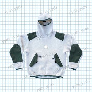 Herenhoodies Sweatshirts Vintage sherpa-jas lamsdons hiphop straat loszittende trui met capuchon dubbelzijdige isolatie T230522