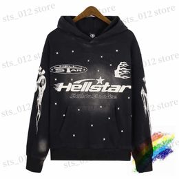 Herren Hoodies Sweatshirts Vintage Washed Black Star Printing Hellstar Hoodie Männer Frauen Top Qualität Sweatshirts Übergroße Pullover Mit Kapuze T230921