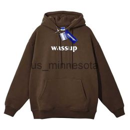 Sweats à capuche pour hommes Sweats WASSUP pull de marque à la mode pour hommes top coat veste à capuche pull automne et hiver hommes et femmes du même style J230818