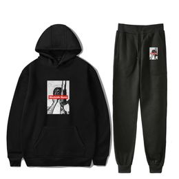 Herren Hoodies Sweatshirts Westside Gunn Print Herbst Anzug Hoodies Kapuzen Knöchelband Hose Zweiteiliges Set Straßenkleidung die HoodiesHosen 221122