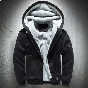 Sweat-shirt à capuche pour homme, veste d'hiver, manteau épais de sport, doublé de fourrure, chaud, fermeture éclair, décontracté, grande taille, 221130